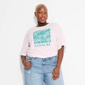 Modern Lux Pink Graphic Boxy T-Shirt